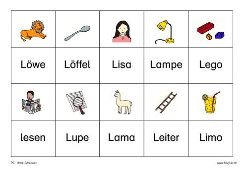 Wörter Mit L Am Ende Lesejule